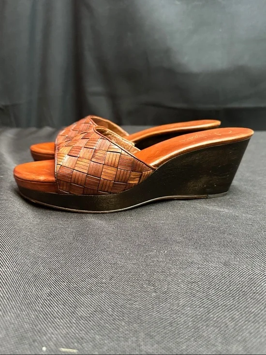 Cole Haan Brown Woven Leather Slide Sandals Woman’s 8 - Picture 6 of 11